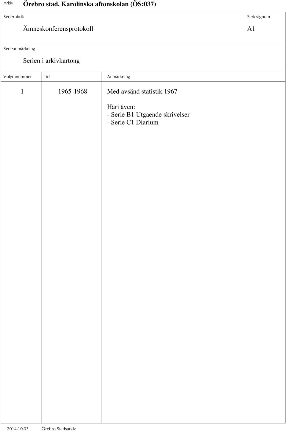 statistik 1967 Häri även: - Serie B1