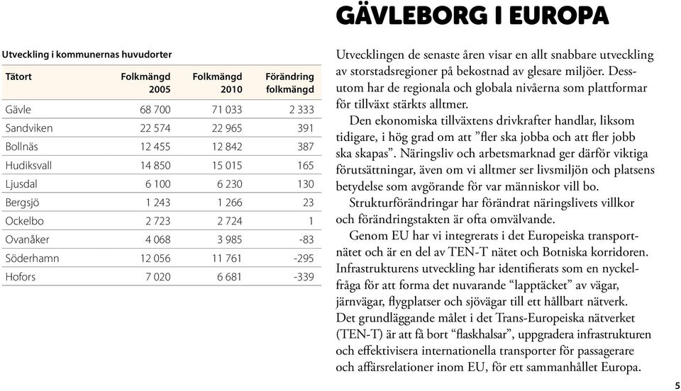 visar en allt snabbare utveckling av storstadsregioner på bekostnad av glesare miljöer. Dessutom har de regionala och globala nivåerna som plattformar för tillväxt stärkts alltmer.