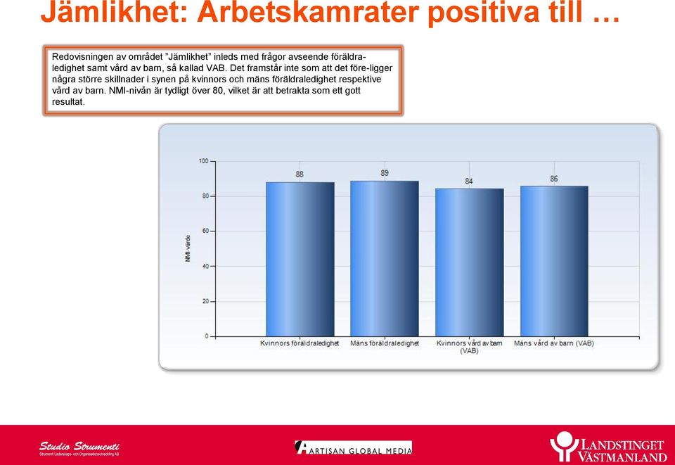 Det framstår inte som att det före-ligger några större skillnader i synen på kvinnors och