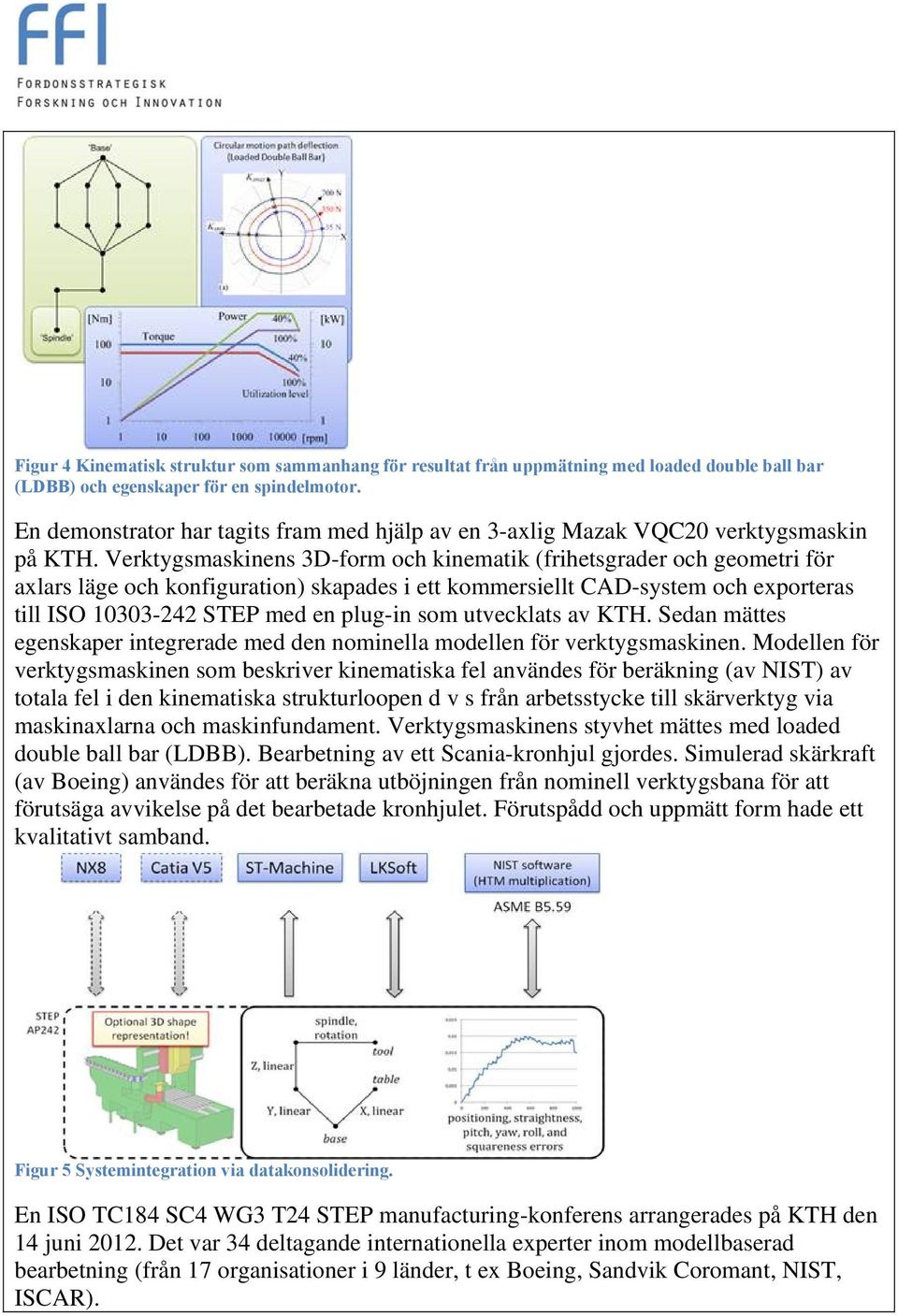 Verktygsmaskinens 3D-form och kinematik (frihetsgrader och geometri för axlars läge och konfiguration) skapades i ett kommersiellt CAD-system och exporteras till ISO 10303-242 STEP med en plug-in som