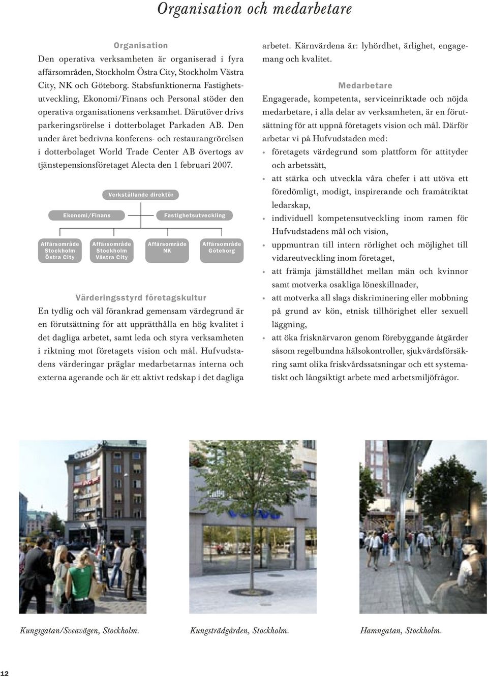 Den under året bedrivna konferens- och restaurangrörelsen i dotterbolaget World Trade Center AB övertogs av tjänstepensionsföretaget Alecta den 1 februari 2007.