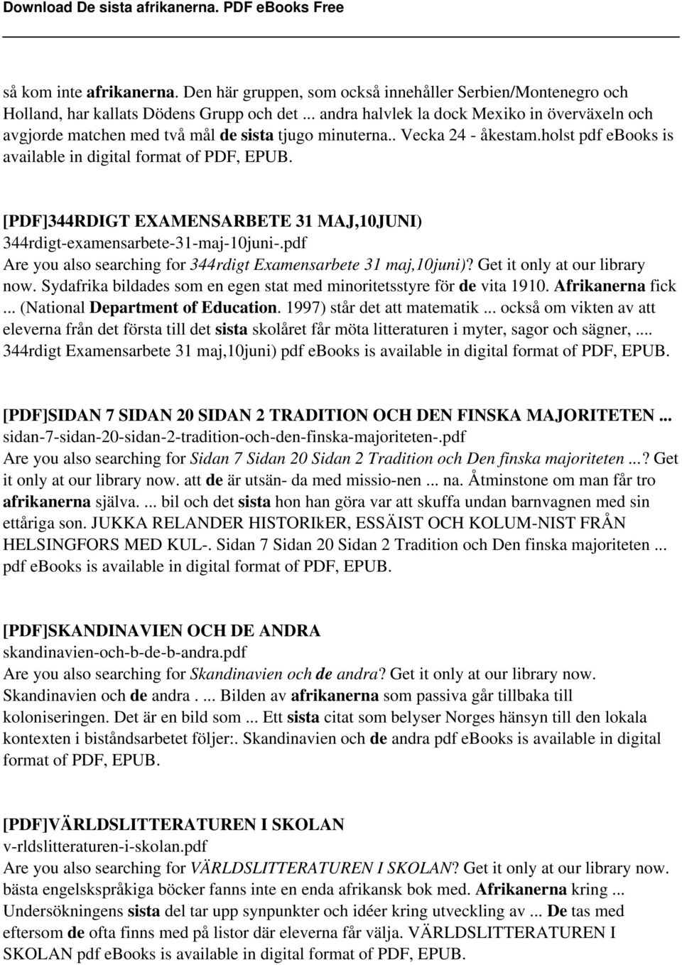 [PDF]344RDIGT EXAMENSARBETE 31 MAJ,10JUNI) 344rdigt-examensarbete-31-maj-10juni-.pdf Are you also searching for 344rdigt Examensarbete 31 maj,10juni)? Get it only at our library now.