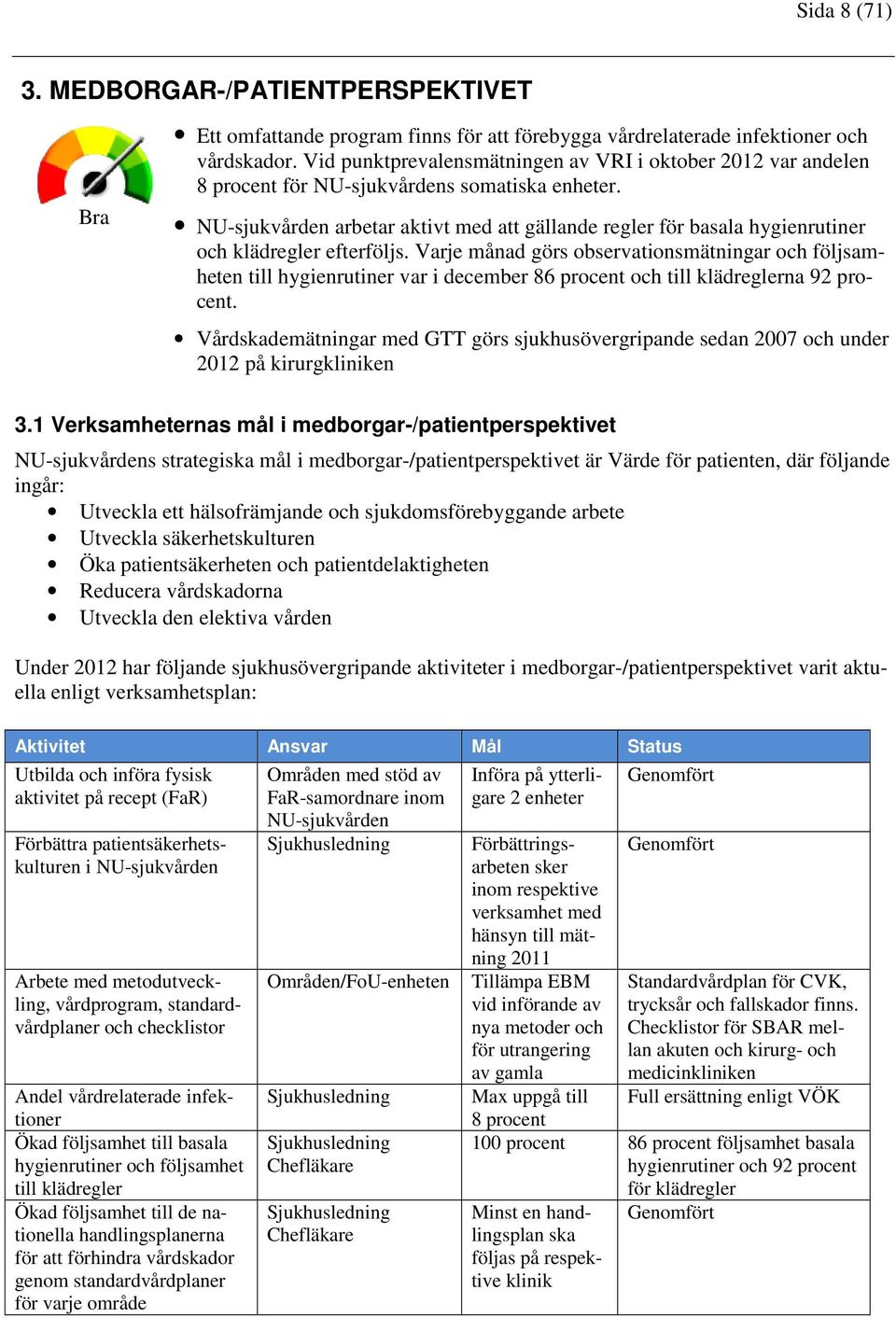 NU-sjukvården arbetar aktivt med att gällande regler för basala hygienrutiner och klädregler efterföljs.