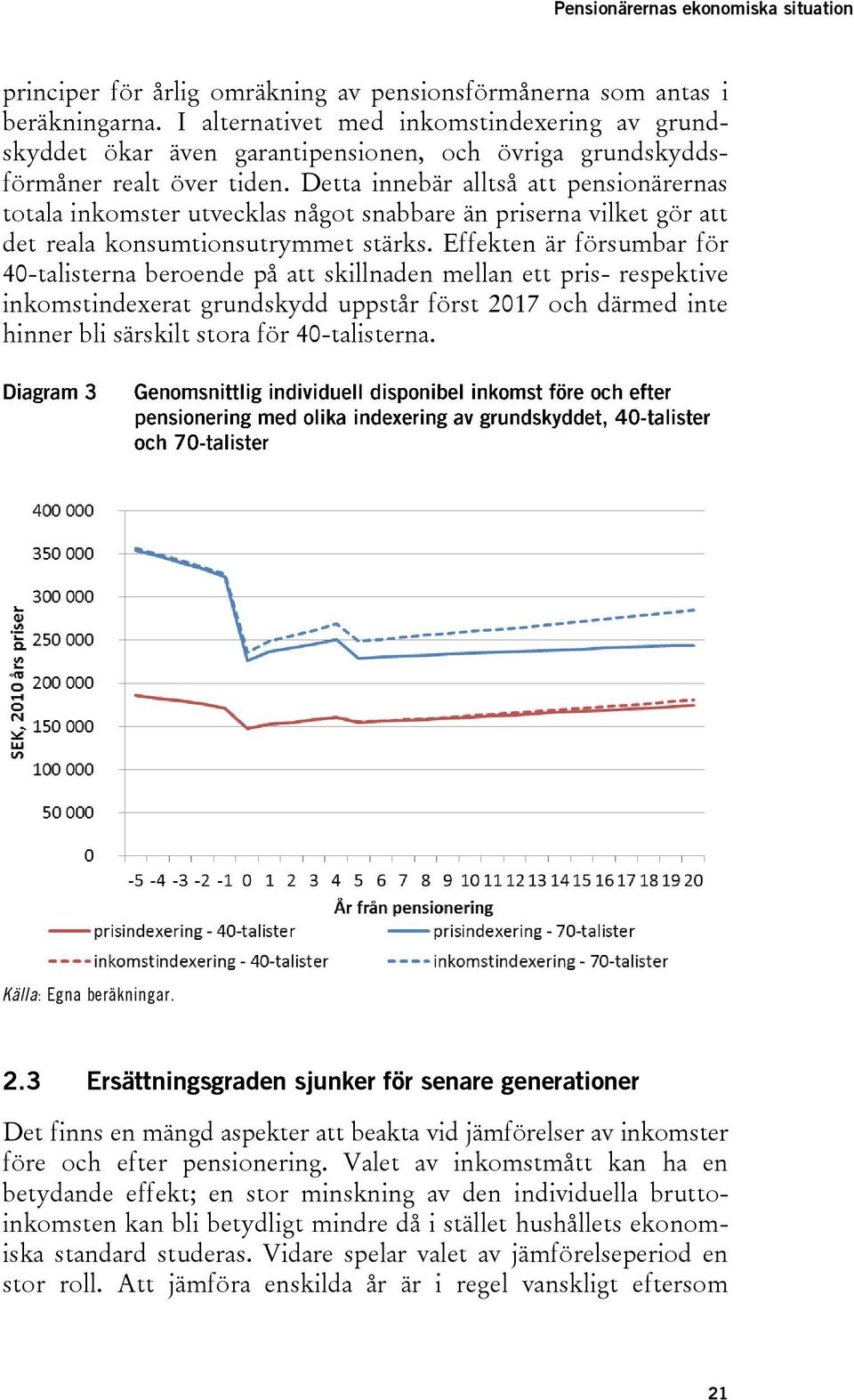 Detta innebär alltså att pensionärernas totala inkomster utvecklas något snabbare än priserna vilket gör att det reala konsumtionsutrymmet stärks.