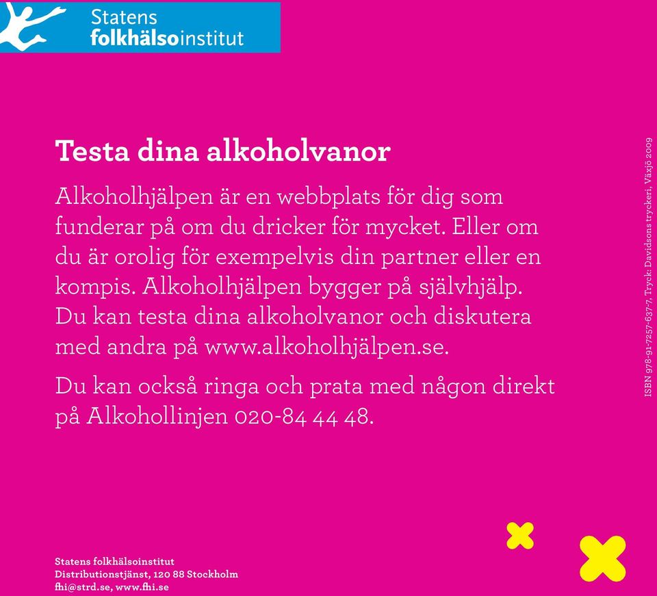 Du kan testa dina alkoholvanor och diskutera med andra på www.alkoholhjälpen.se.