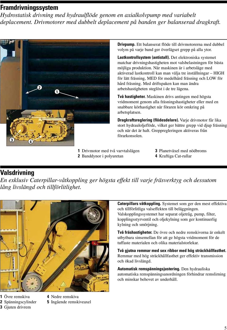 Det elektroniska systemet matchar drivningshastigheten mot valsbelastningen för bästa möjliga produktion.