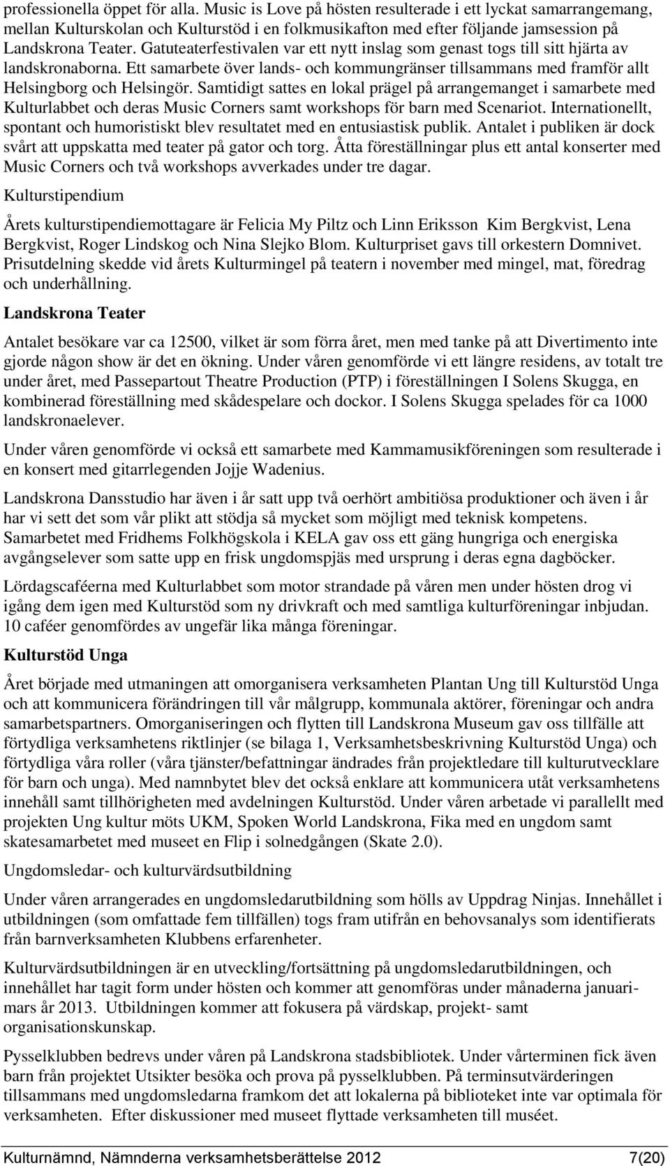 Gatuteaterfestivalen var ett nytt inslag som genast togs till sitt hjärta av landskronaborna. Ett samarbete över lands- och kommungränser tillsammans med framför allt Helsingborg och Helsingör.