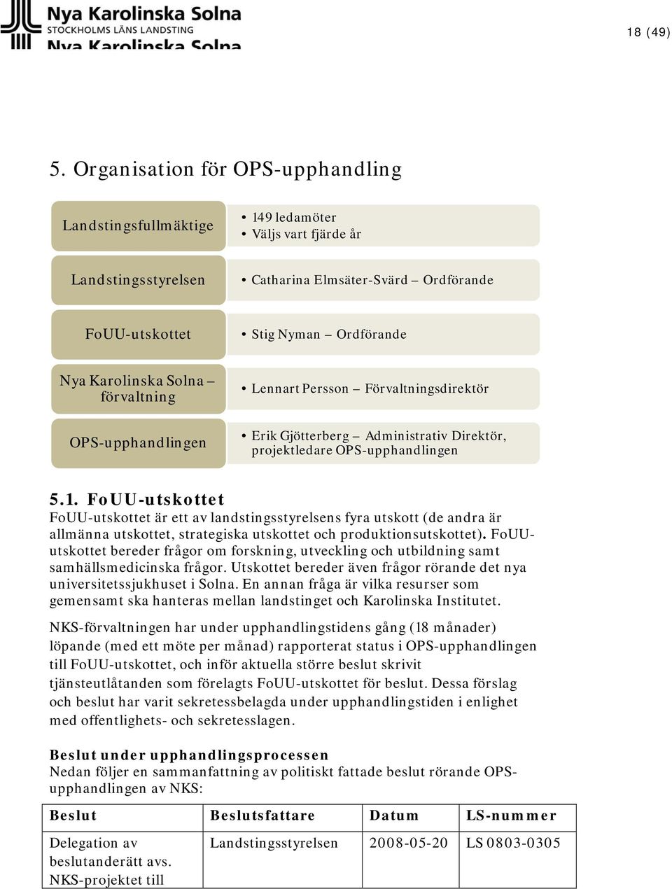 Solna förvaltning OPS-upphandlingen Lennart Persson Förvaltningsdirektör Erik Gjötterberg Administrativ Direktör, projektledare OPS-upphandlingen 5.1.