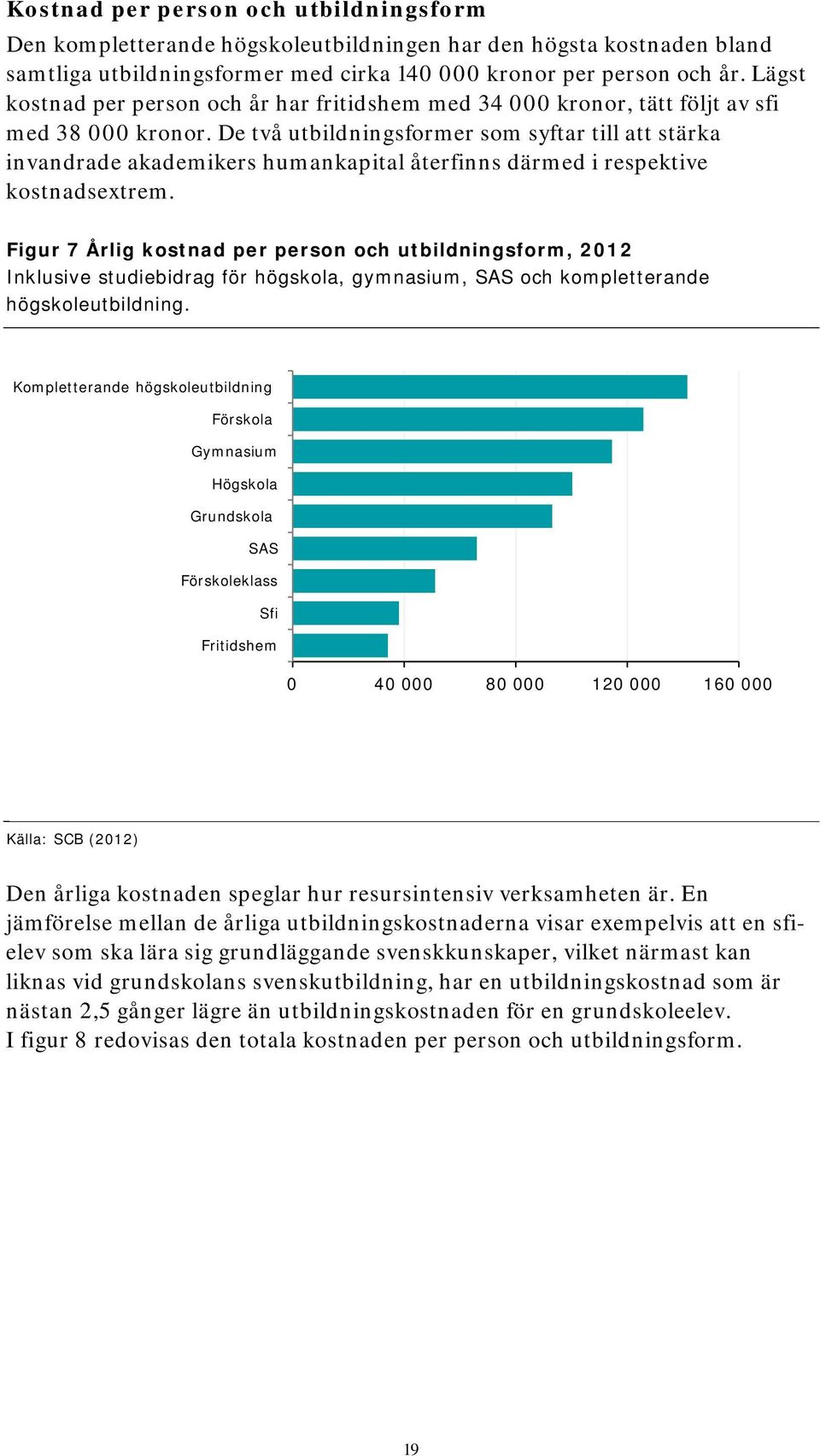 De två utbildningsformer som syftar till att stärka invandrade akademikers humankapital återfinns därmed i respektive kostnadsextrem.