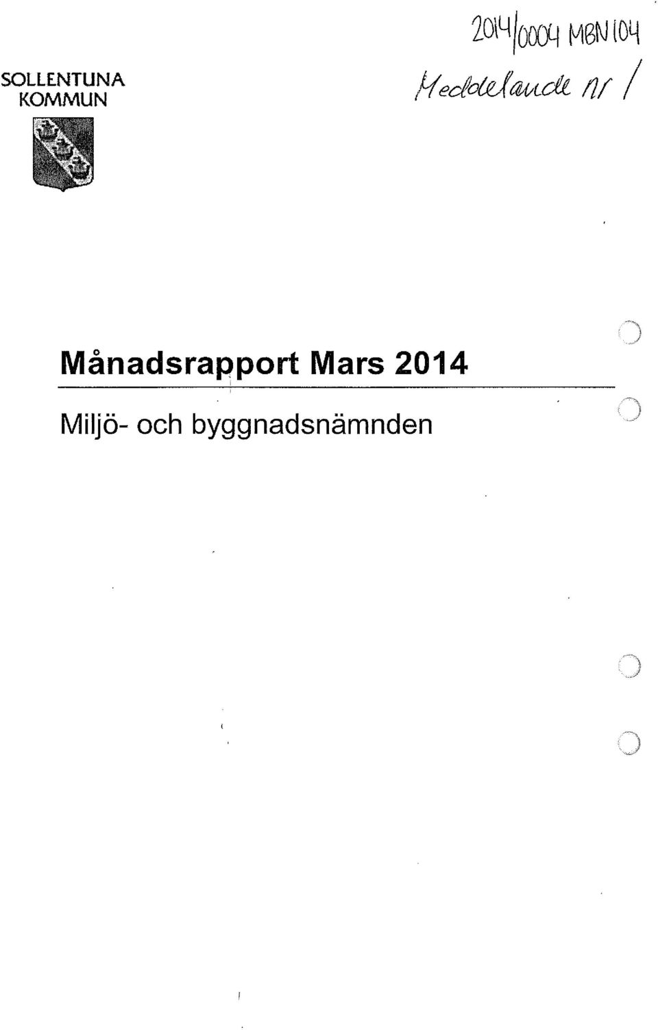 Månadsrapport Mars