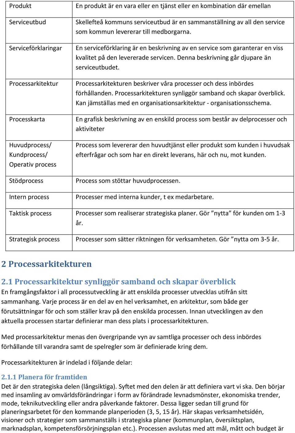 En serviceförklaring är en beskrivning av en service som garanterar en viss kvalitet på den levererade servicen. Denna beskrivning går djupare än serviceutbudet.