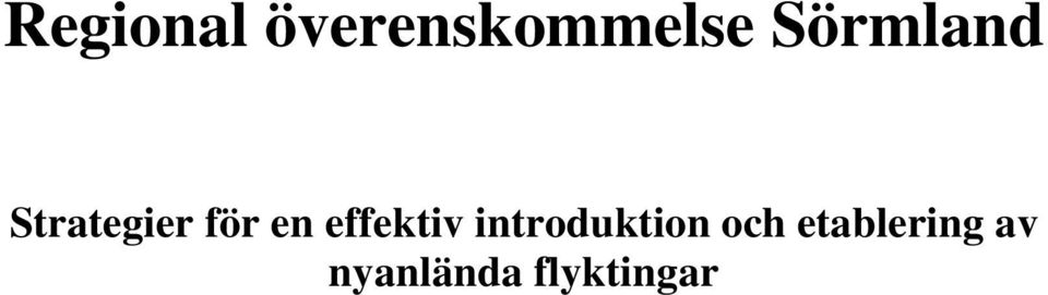 effektiv introduktion och