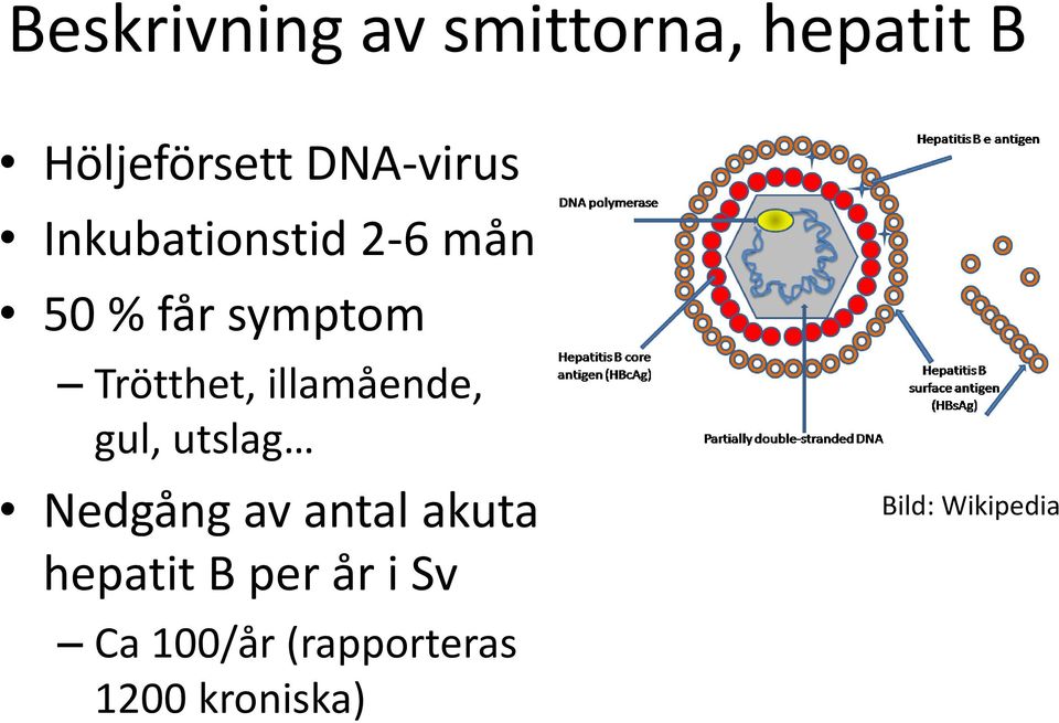 Trötthet, illamående, gul, utslag Nedgång av antal akuta