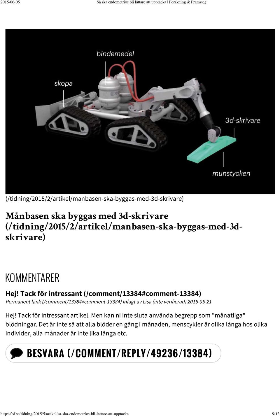 Tack för intressant artikel. Men kan ni inte sluta använda begrepp som "månatliga" blödningar.