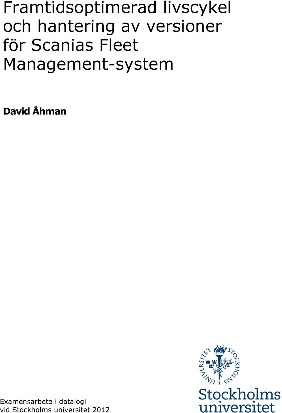 Fleet Management-system David Åhman