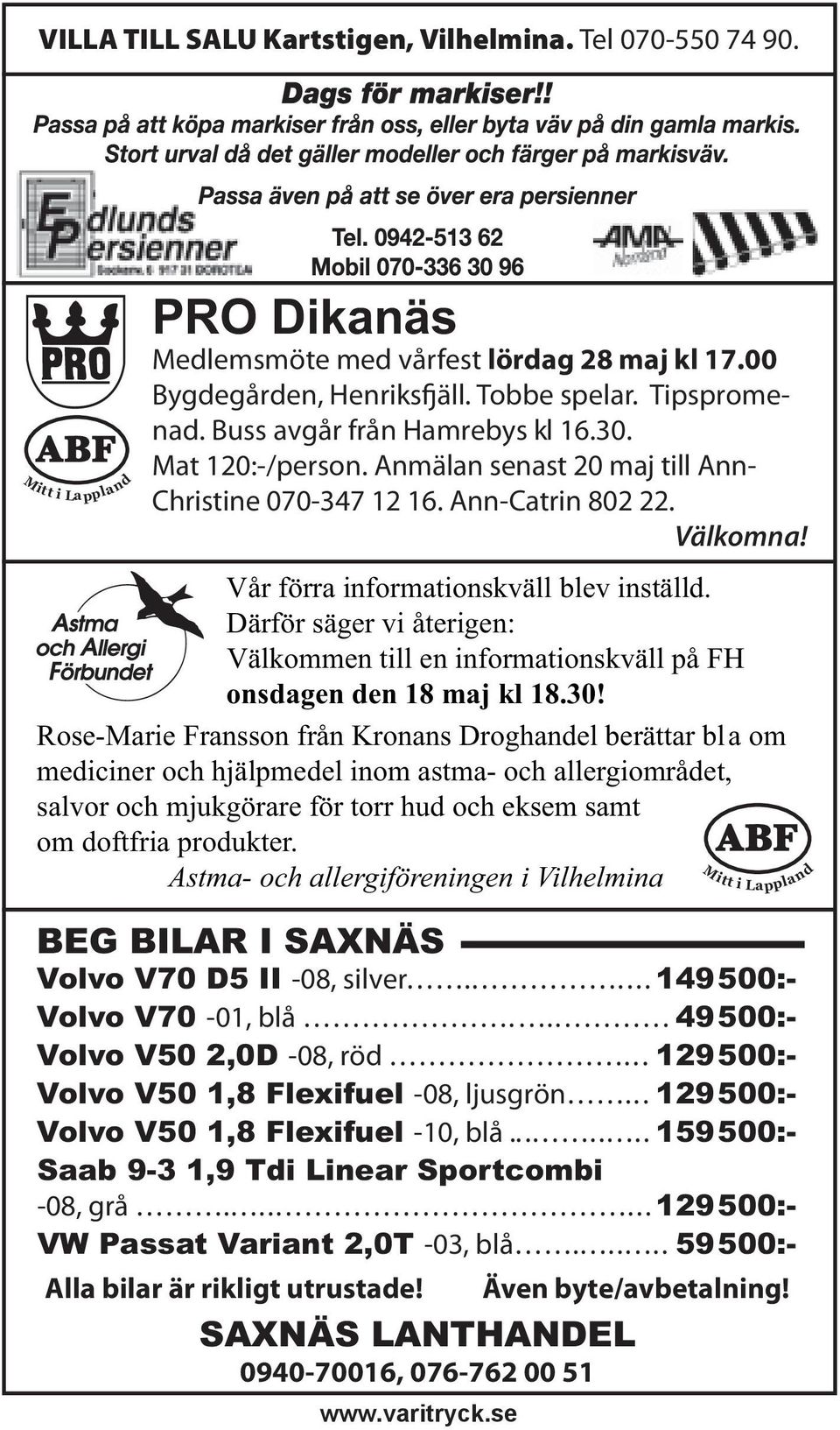 Därför säger vi återigen: Välkommen till en informationskväll på FH onsdagen den 18 maj kl 18.30!