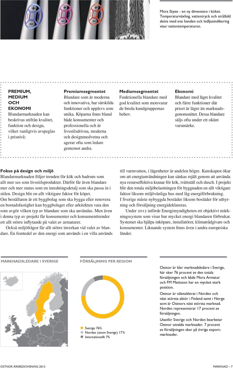 särskilda funktioner och upplevs som unika. Köparna finns bland både konsumenter och professionella och är livsstilsdrivna, moderna och designmedvetna och agerar ofta som ledare gentemot andra.