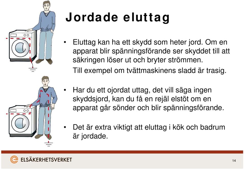 Till exempel om tvättmaskinens sladd är trasig.