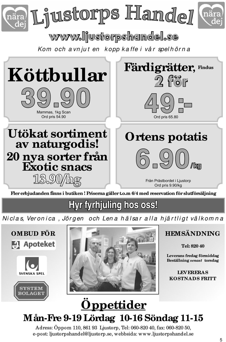 Från Prästbordet i Ljustorp Ord pris 9.