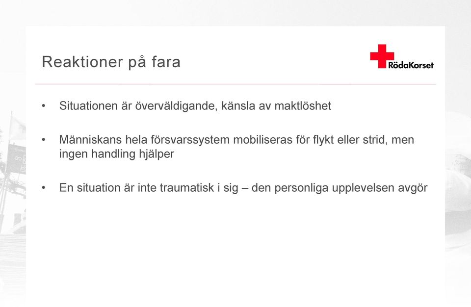 för flykt eller strid, men ingen handling hjälper En