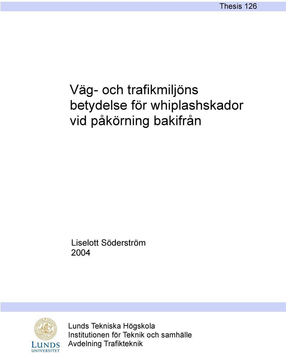 Söderström 2004 Lunds Tekniska Högskola