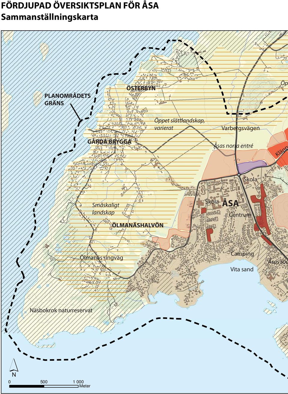 norra entré Kläpp Skola Småskaligt landskap ÖLMANÄSHALVÖN Skola ÅSA Centrum