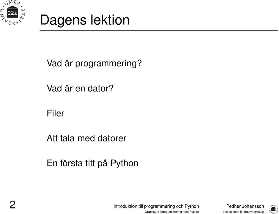 Vad är en dator?