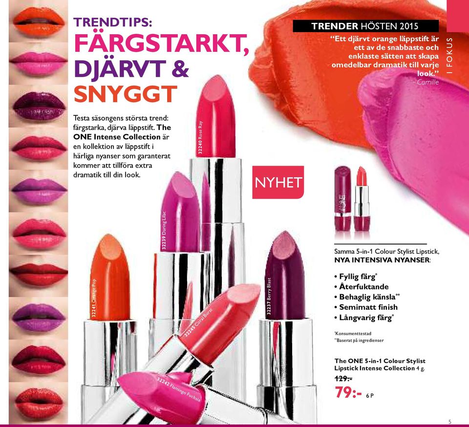 The ONE Intense Collection är en kollektion av läppstift i härliga nyanser som garanterat kommer att tillföra extra dramatik till din look.