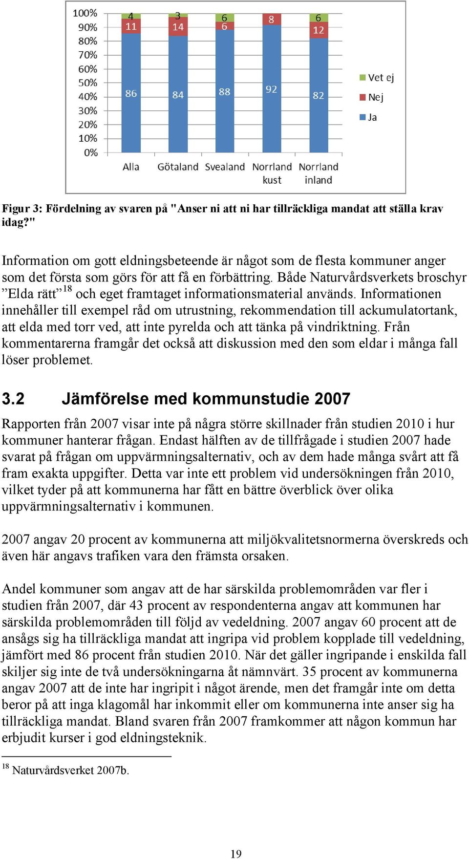 Både Naturvårdsverkets broschyr Elda rätt 18 och eget framtaget informationsmaterial används.