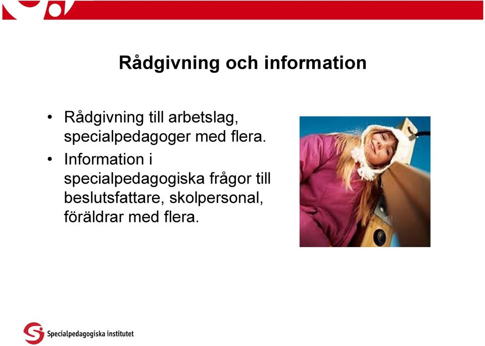 Information i specialpedagogiska frågor till