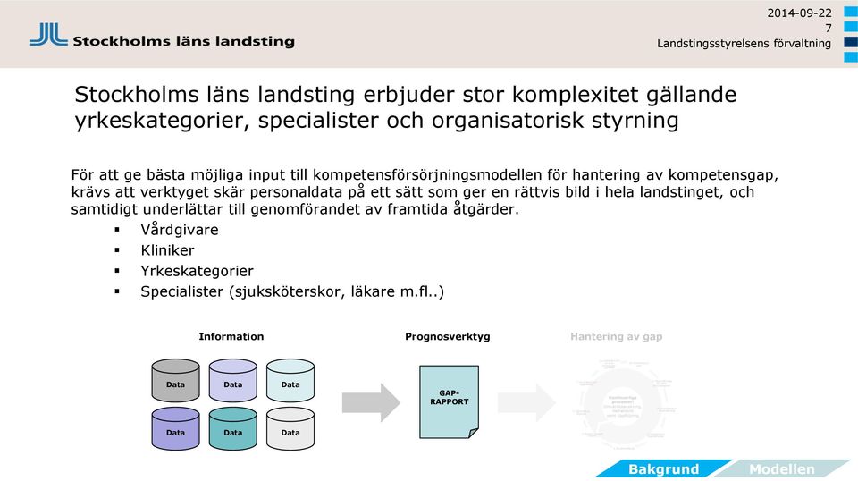 på ett sätt som ger en rättvis bild i hela landstinget, och samtidigt underlättar till genomförandet av framtida åtgärder.