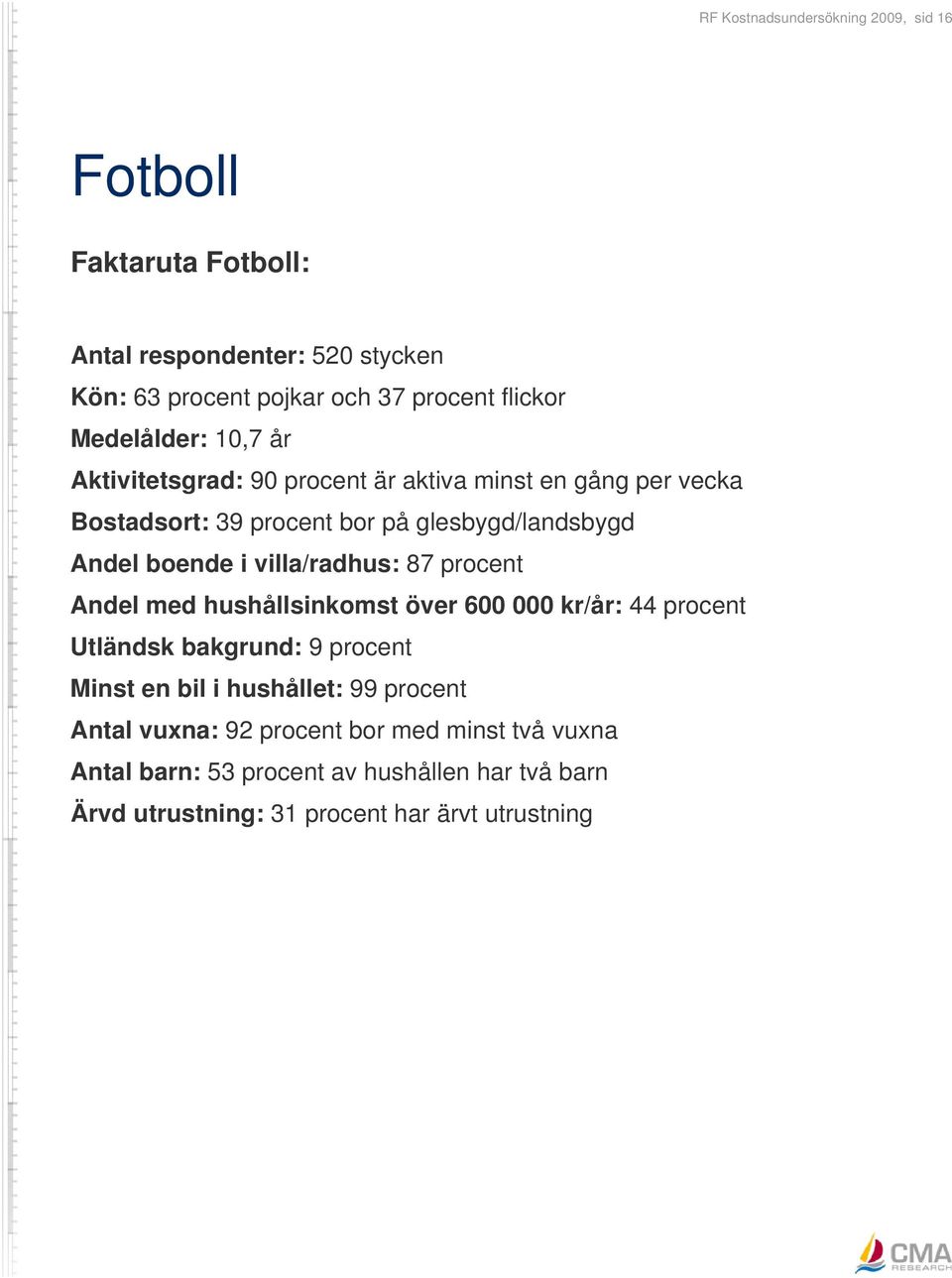 villa/radhus: 87 procent Andel med hushållsinkomst över 600 000 kr/år: 44 procent Utländsk bakgrund: 9 procent Minst en bil i hushållet: 99