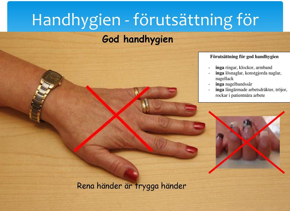 konstgjorda naglar, nagellack - inga nagelbandssår - inga långärmade