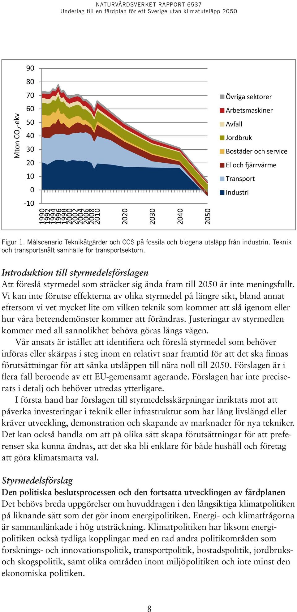 Introduktion till styrmedelsförslagen Att föreslå styrmedel som sträcker sig ända fram till 2050 är inte meningsfullt.