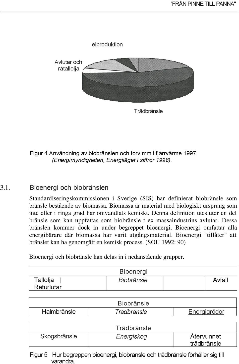 Biomassa är material med biologiskt ursprung som inte eller i ringa grad har omvandlats kemiskt.