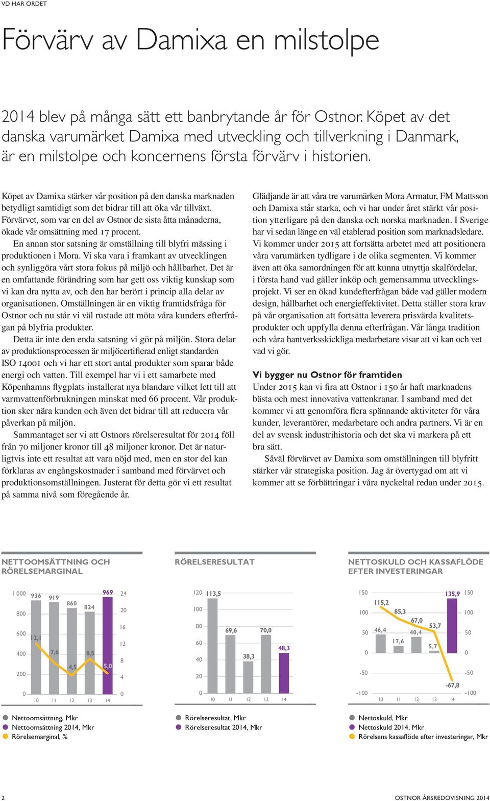 Köpet av Damixa stärker vår position på den danska marknaden betydligt samtidigt som det bidrar till att öka vår tillväxt.