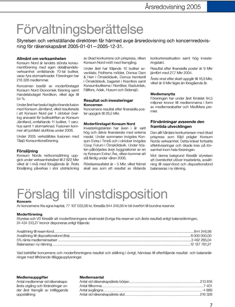 Koncernen består av moderföretaget Konsum Nord Ekonomisk förening samt Handelsbolaget Nordikon, vilket ägs till 54 %.