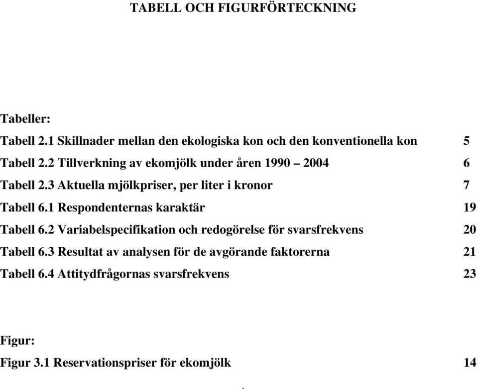 1 Respondenternas karaktär 19 Tabell 6.2 Variabelspecifikation och redogörelse för svarsfrekvens 20 Tabell 6.