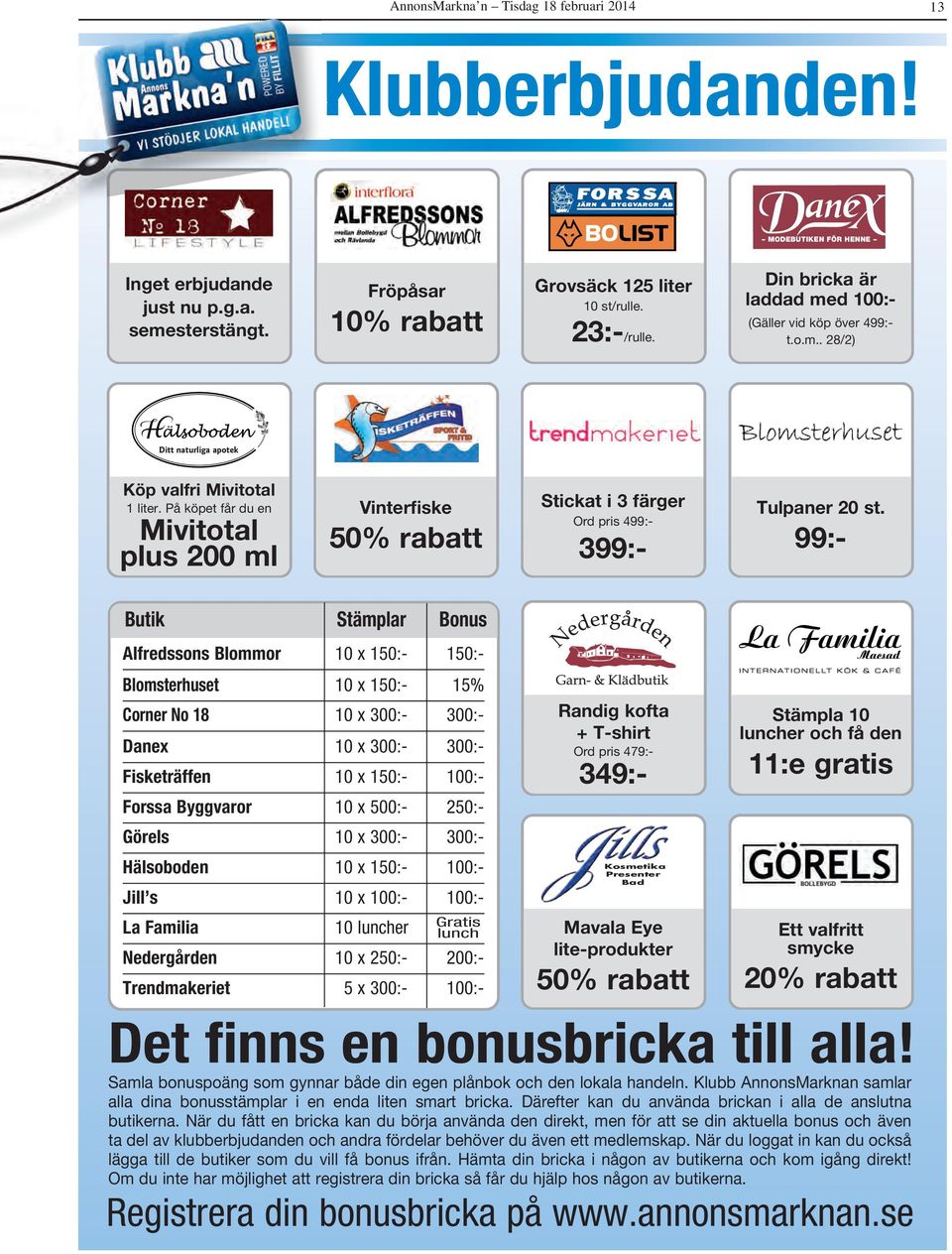 På köpet får du en Mivitotal plus 200 ml Vinterfiske 50% rabatt Stickat i 3 färger Ord pris 499:- 399:- Tulpaner 20 st.