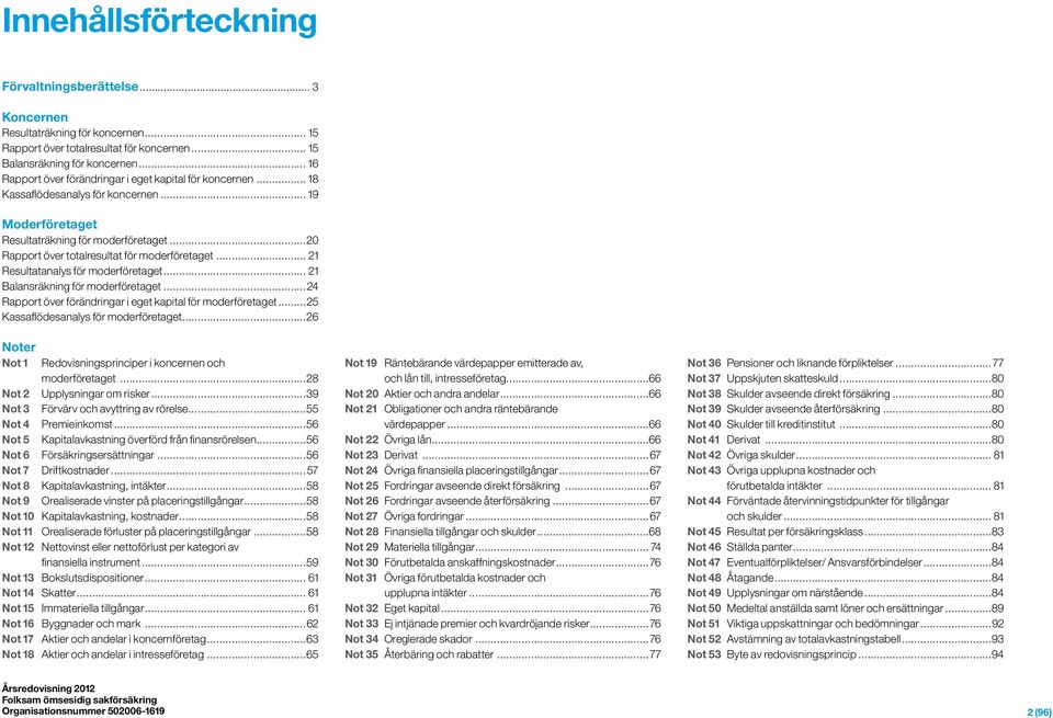 ..20 Rapport över totalresultat för moderföretaget... 21 Resultatanalys för moderföretaget... 21 Balansräkning för moderföretaget...24 Rapport över förändringar i eget kapital för moderföretaget.