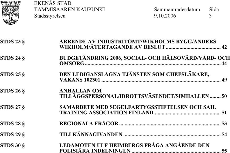 .. 49 ANHÅLLAN OM TILLÄGGSPERSONAL/IDROTTSVÄSENDET/SIMHALLEN.