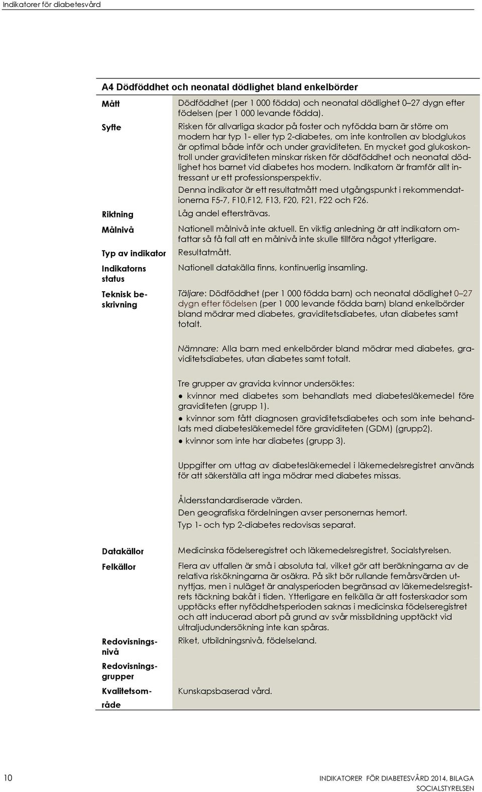 En mycket god glukoskontroll under graviditeten minskar risken för dödföddhet och neonatal dödlighet hos barnet vid diabetes hos modern.