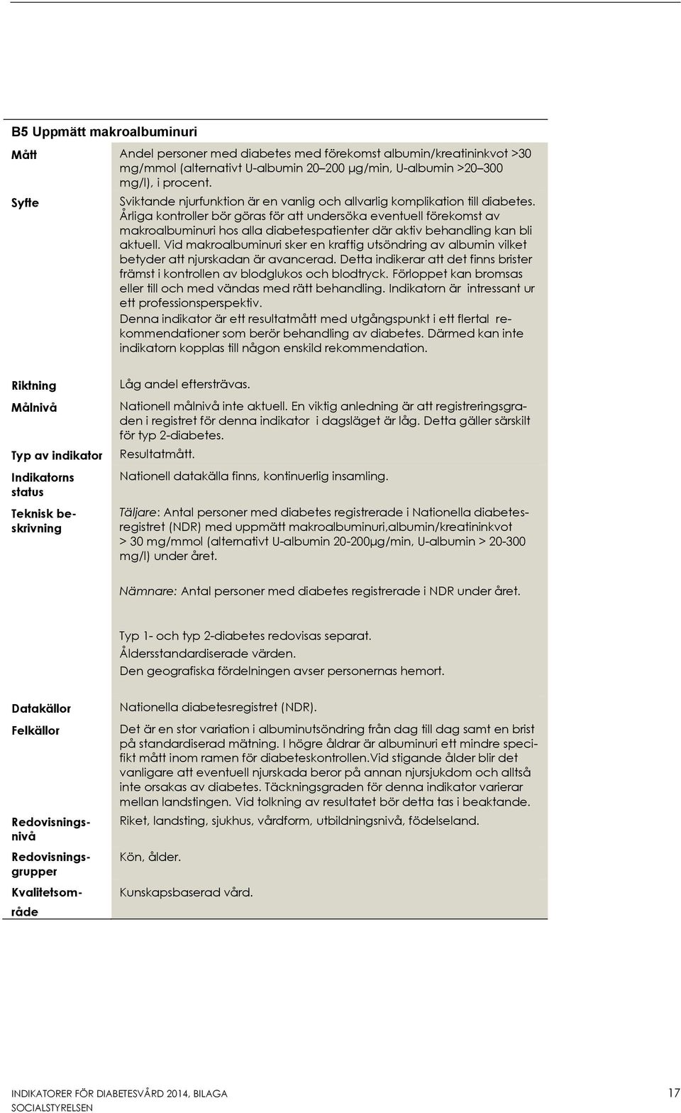 Årliga kontroller bör göras för att undersöka eventuell förekomst av makroalbuminuri hos alla diabetespatienter där aktiv behandling kan bli aktuell.