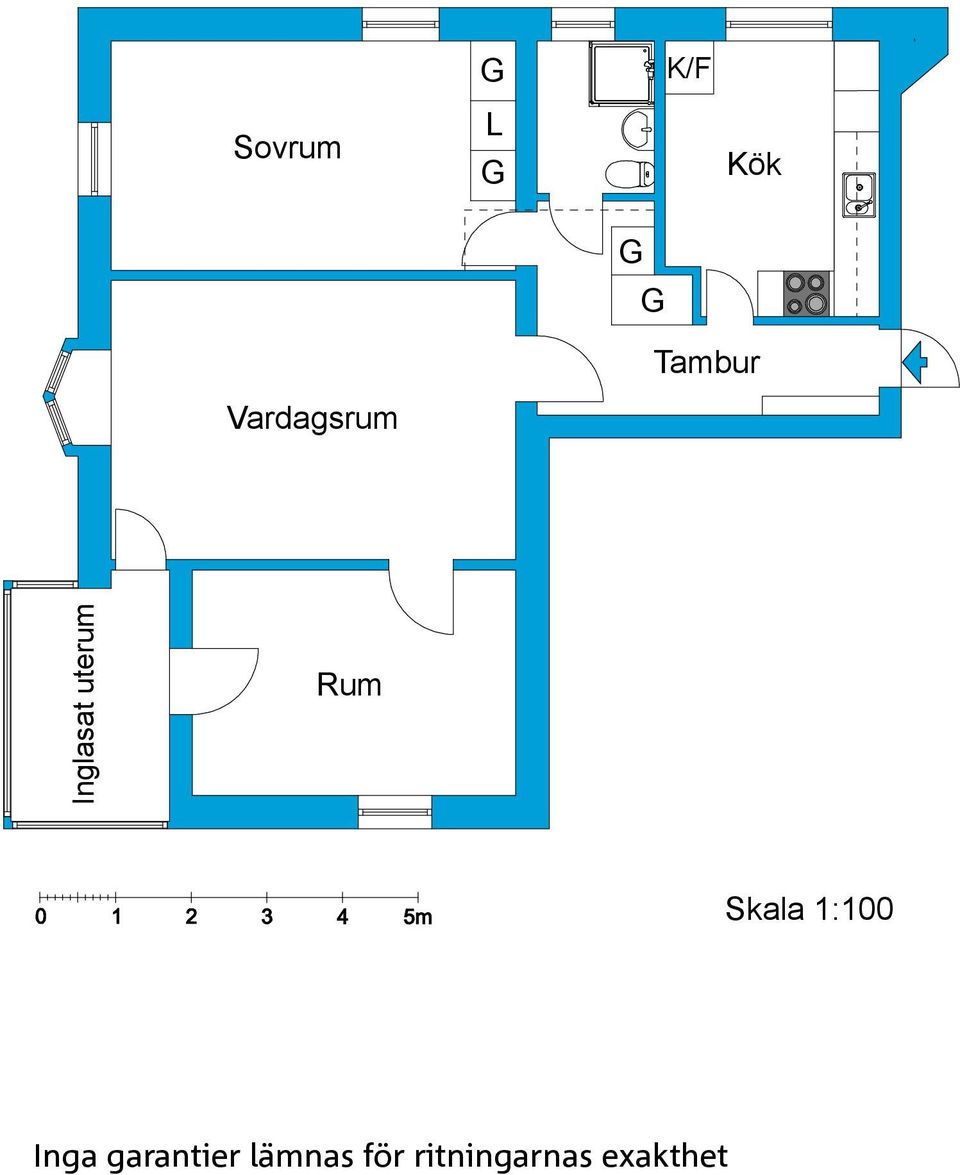 uterum Rum Skala 1:100 Inga