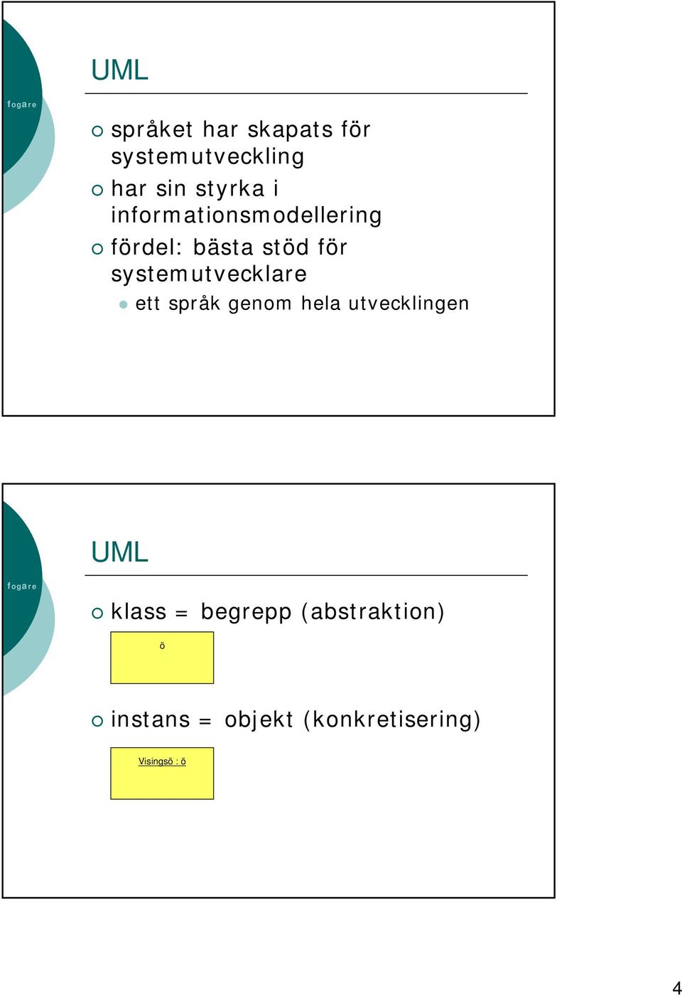 systemutvecklare ett språk genom hela utvecklingen UML klass