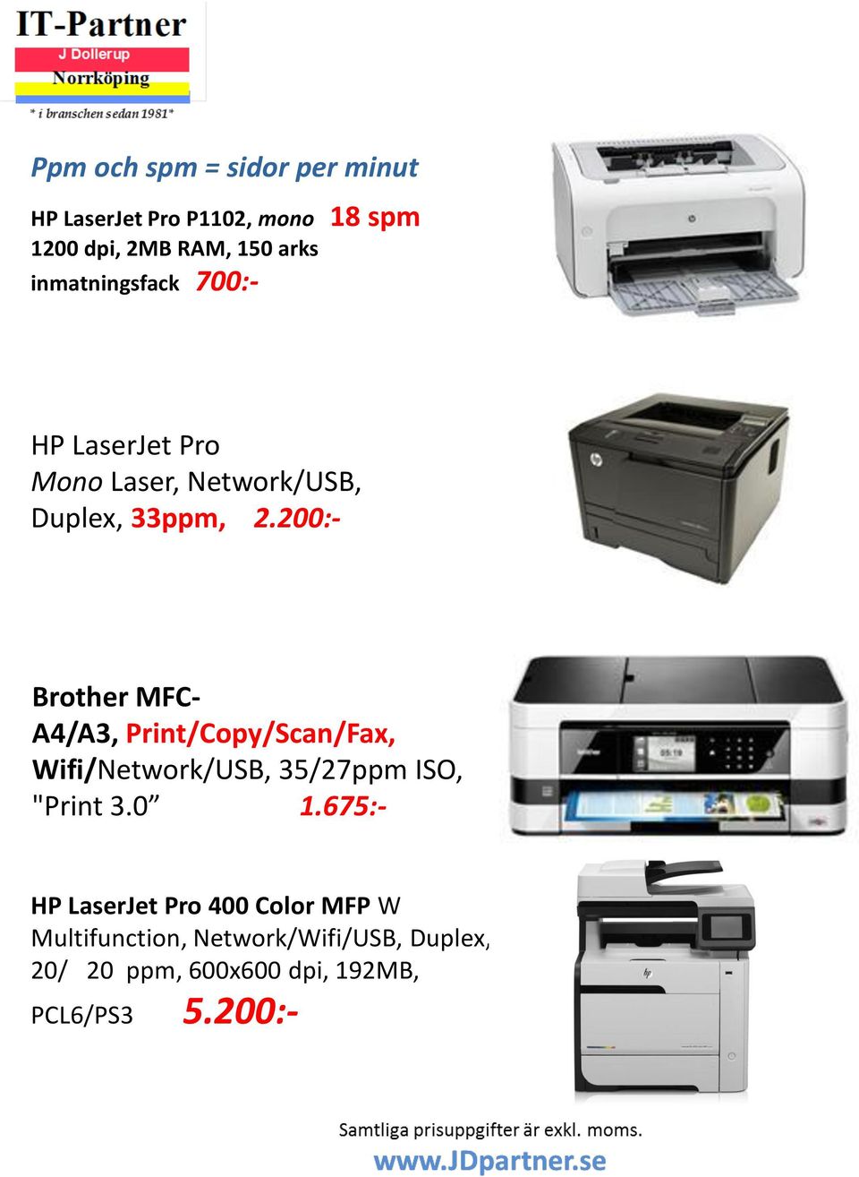 200:- Brother MFC- A4/A3, Print/Copy/Scan/Fax, Wifi/Network/USB, 35/27ppm ISO, "Print 3.0 1.