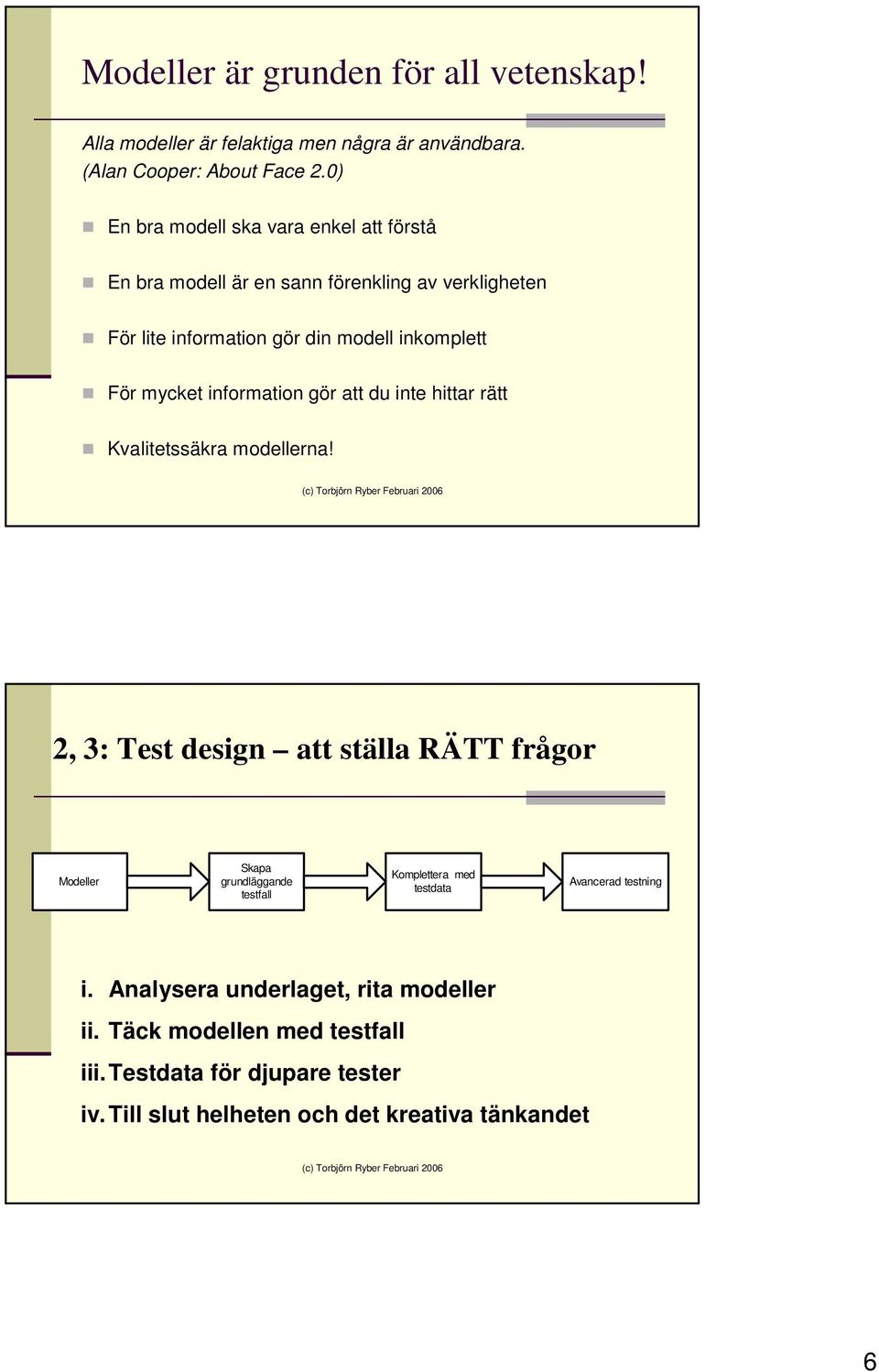 information gör att du inte hittar rätt Kvalitetssäkra modellerna!