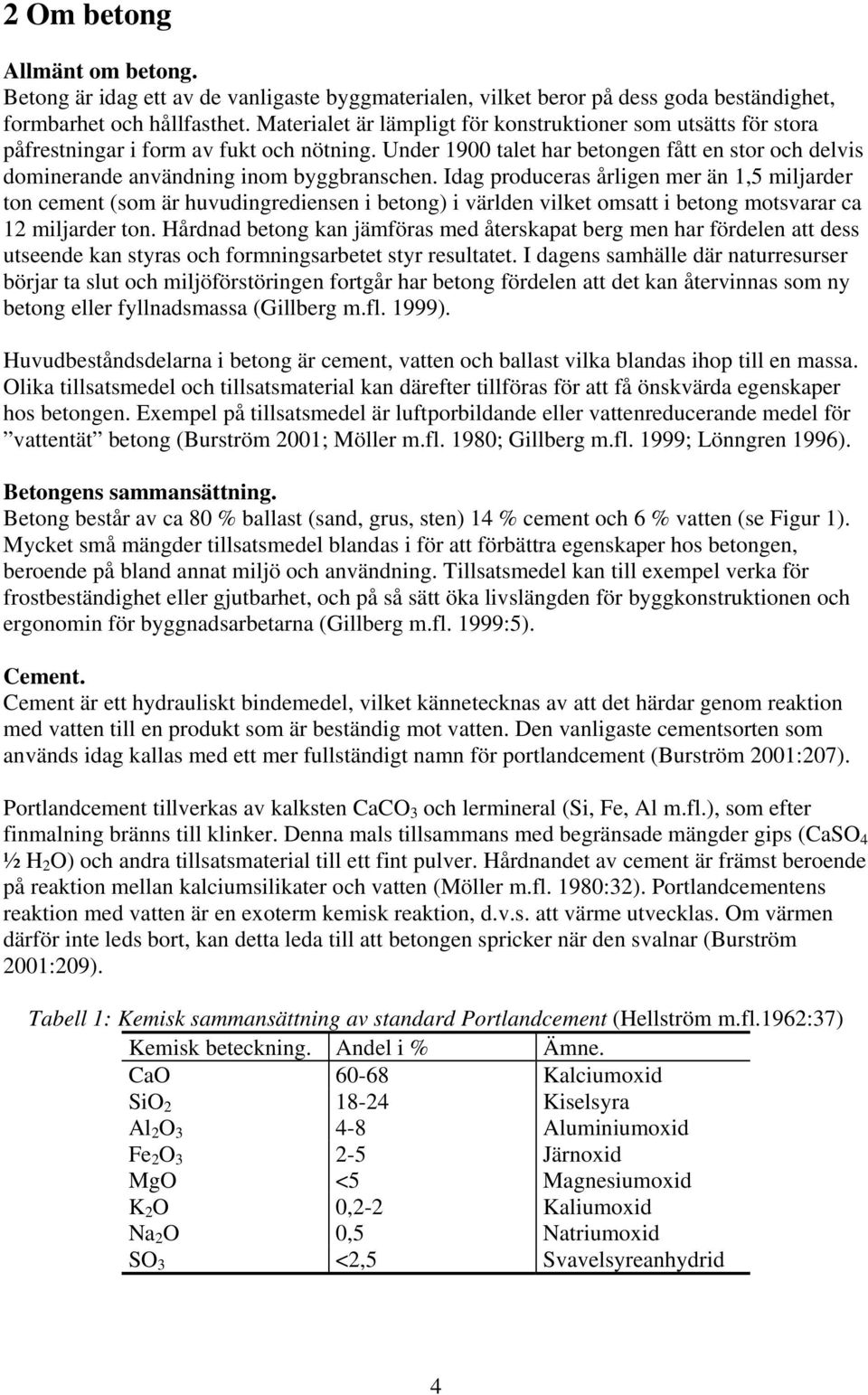 Under 1900 talet har betongen fått en stor och delvis dominerande användning inom byggbranschen.