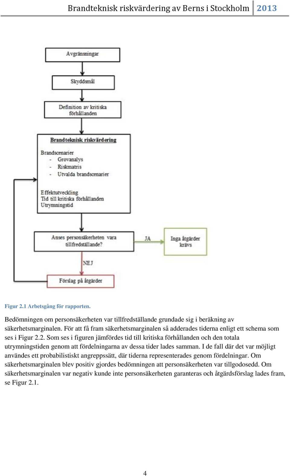 2. Som ses i figuren jämfördes tid till kritiska förhållanden och den totala utrymningstiden genom att fördelningarna av dessa tider lades samman.