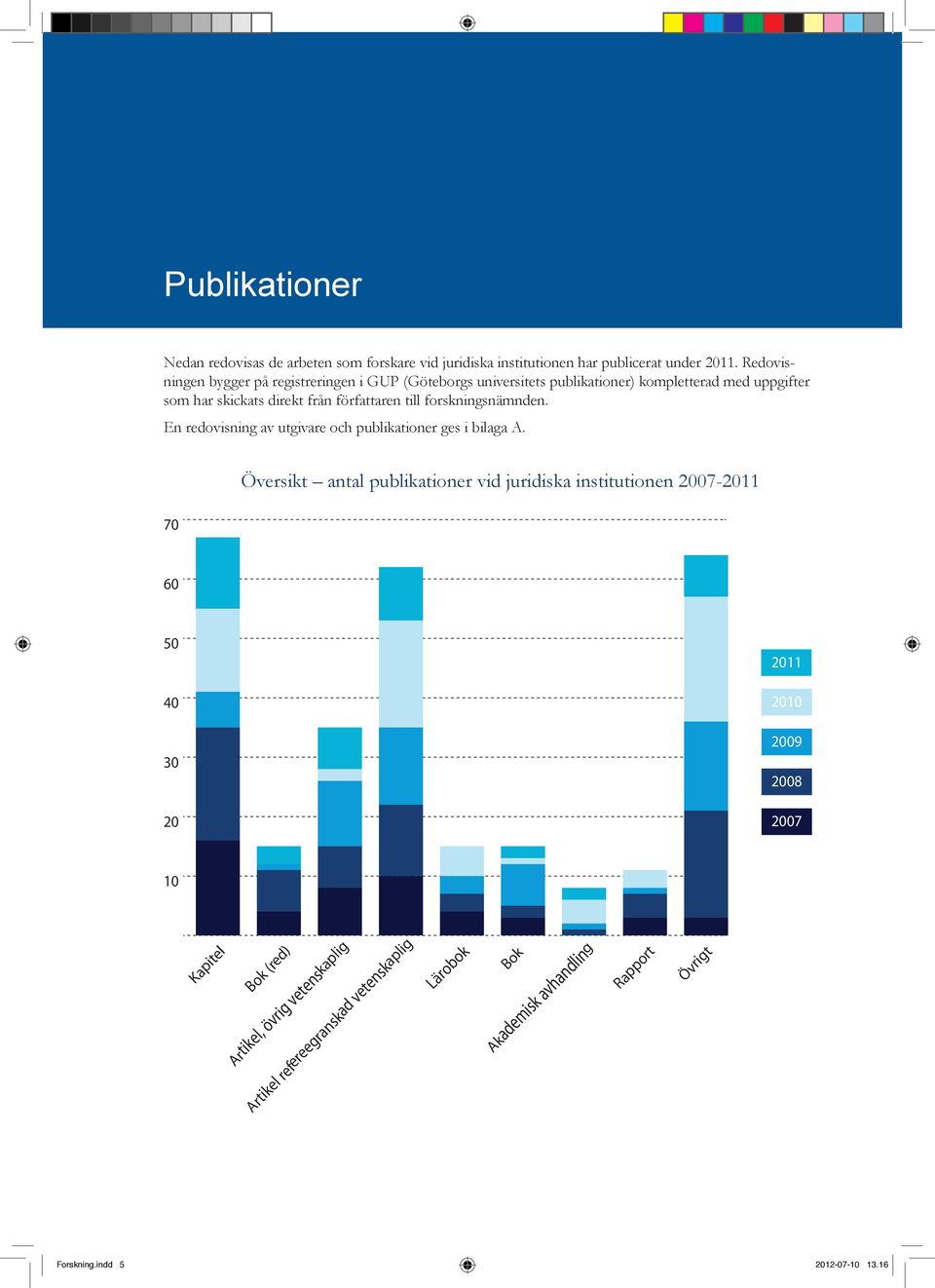 till forskningsnämnden. En redovisning av utgivare och publikationer ges i bilaga A.